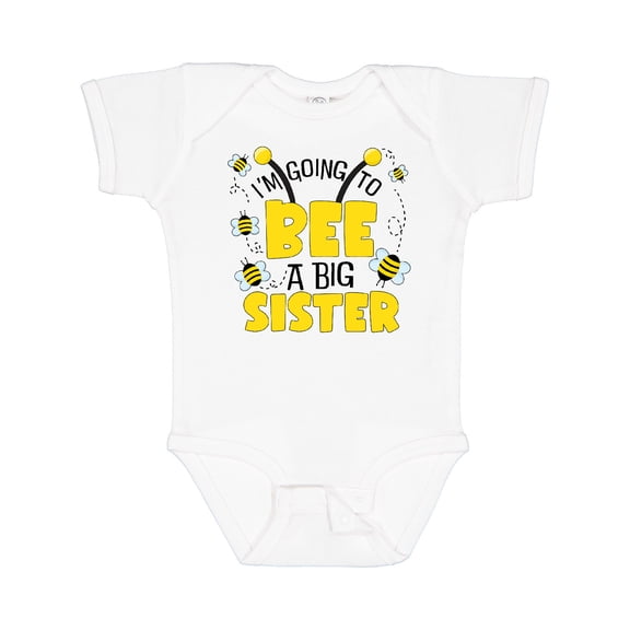 Inktastic I'm Going to Bee a Big Sister Girls Baby Bodysuit