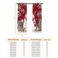 thumbnail image 6 of Fsddascl Red Christmas Blackout Curtains for Bedroom/Living Room, Thermal Insulated Kitchen Curtains, Xmas Snowman Tree Snowflake Birds Grommet Darkening Window Treatment Drapes 27.5"x39"x2, 6 of 6