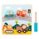thumbnail image 1 of Rompecabezas de madera para niños pequeños, juguetes de aprendizaje preescolar para niños y niñas, regalos de cumpleaños Transporte, 1 of 8