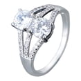 thumbnail image 2 of Fiudx Ofertas de la semana Lujoso y elegante anillo perforado en flor de sol y diamante y circonita, joyería para damas, 2 of 2