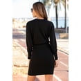 thumbnail image 3 of LASCANA Women's Cable Knit Sweater Dress Textured Stitching, 3 of 5