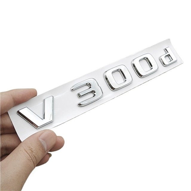 ZWP ABS Car Letters Sticker Logo V250d V300d Rear Trunk Badge Emblem Decal Compatible With Mencedes V250d V300d W447
