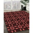thumbnail image 2 of Ahgly Company Indoor Rectangle Patterned Dark Scarlet Red Area Rugs, 4' x 6', 2 of 6