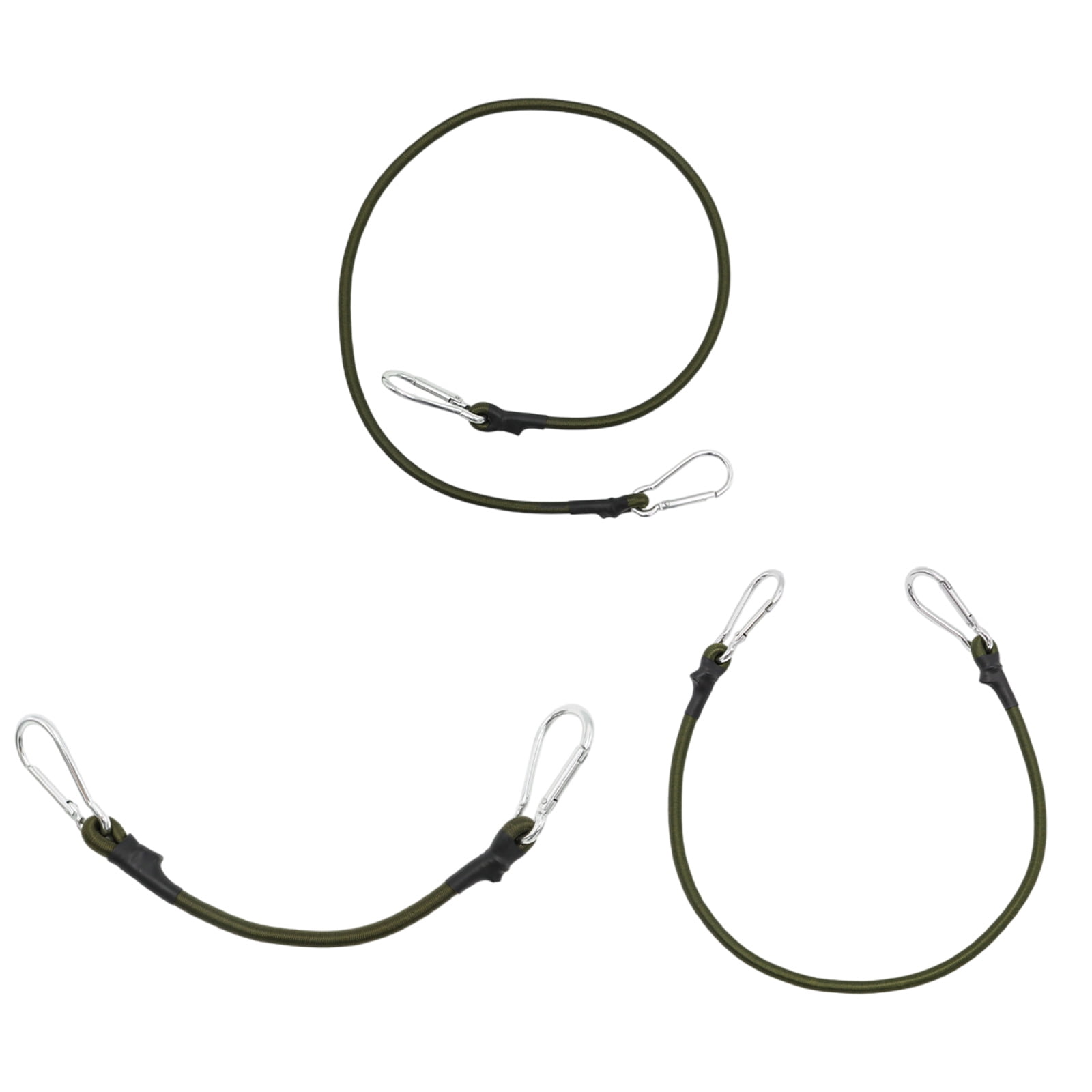 5Pcs Elastics Bungee Strap with Carabiner Hook for Camping Bungee Cords with Carabiner Clip, Long Carabiner Bungee Cord