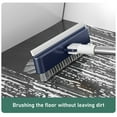 thumbnail image 4 of 2 in 1 Floor Scrub Brush, Long Handle Grout Cleaner, Stiff Bristle and Silicone Squeegee, 180 Degree Rotating Double-sided Head for Tile Floors, Showers, and Bathrooms, Blue Plastic, by FAJHHA, 4 of 7