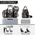 thumbnail image 3 of Women Men Gym Bag,Basset Hounds with Bones and Presents Small Duffle Bag Spend the Night Bags for Women with Shoes Compartment Washbag,Detachable Shoulder Strap,19.7x8.3x11 Inches, 3 of 5