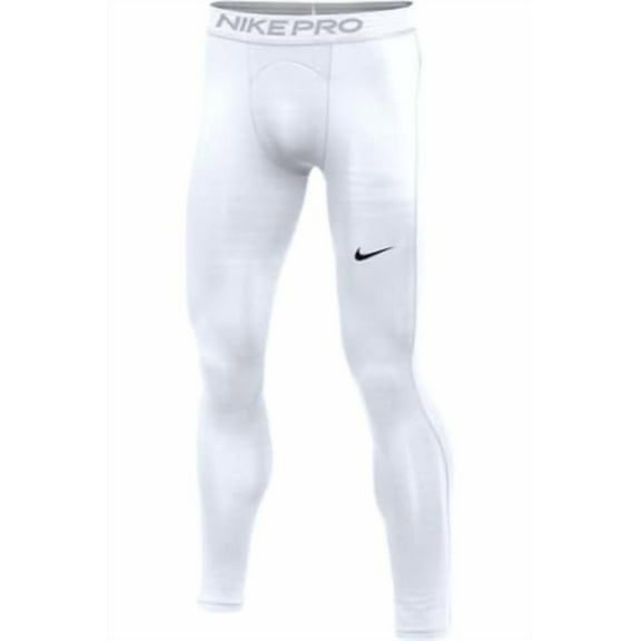 Nike Mens Pro Warm Training Tight (Small, White)