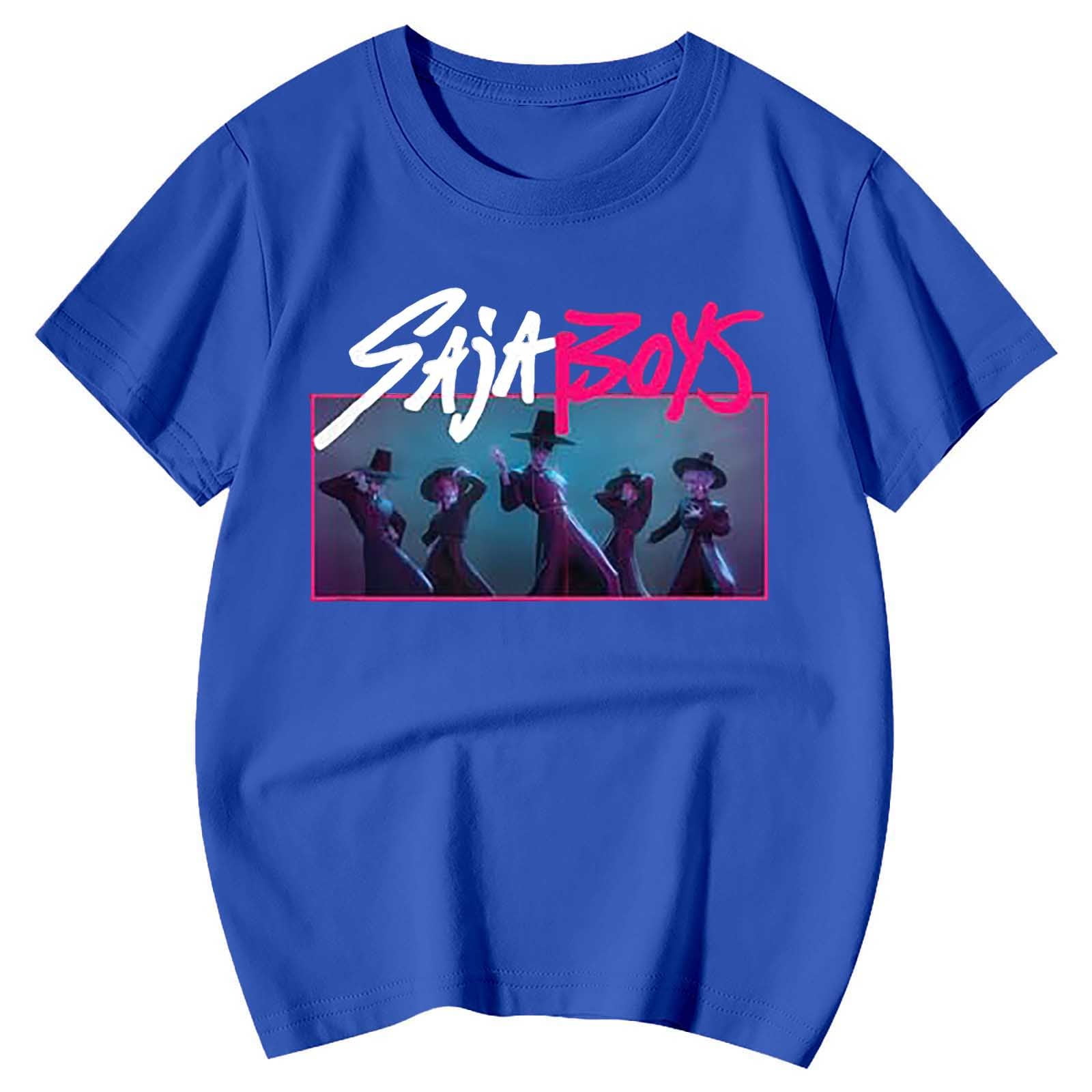 T-shirt Kpop Demon Hunters Pour Filles - Manches Courtes, Col Rond, Taille 110 à 160 - Idéal Fan
