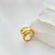 thumbnail image 1 of Anillo abierto con diseño de cruz de esmalte y forma especial de arco de luz cruzada, 1 of 6