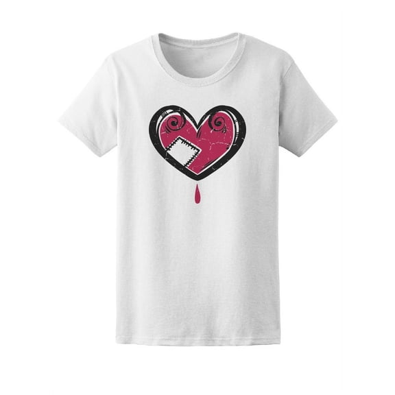 Cute Heart With A Drop  T-Shirt Women -Image by Shutterstock, Female Small