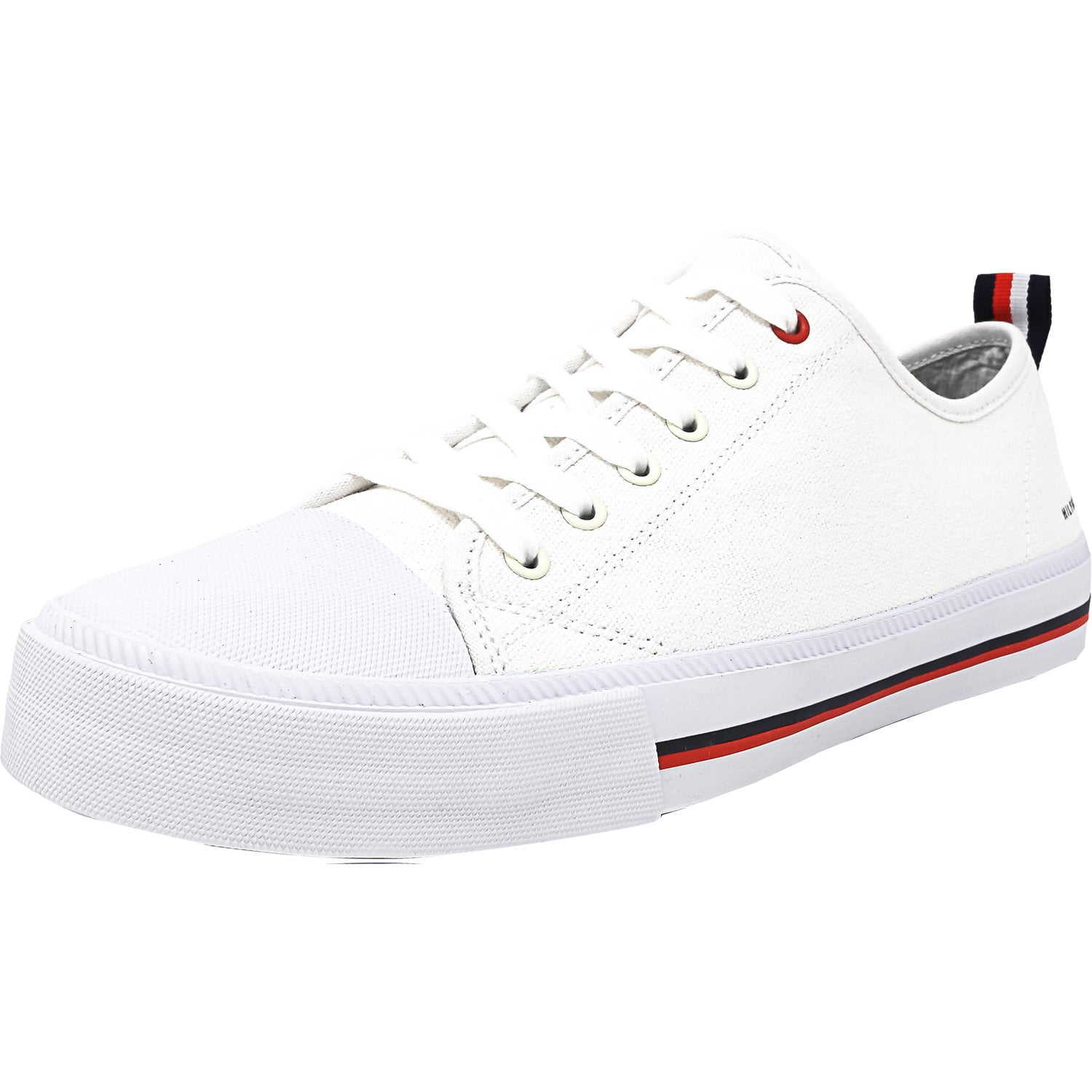 tommy hilfiger white canvas trainers
