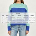 thumbnail image 3 of Fewfanhot Fall Sweaters for Women Striped Mock Neck Fall Knit Color Block Long Sleeve Warm Winter Loose Fit Sweater, 3 of 6