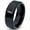 Black Bevel Polish Tungsten, variant on Tungsten Emperor King Penguin Standing Band Ring 8mm Men Women Comfort Fit Black Beveled Edge Polished