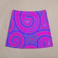 thumbnail image 4 of Mini Skirt for women Psychedelic Trippy Hippy Skirt Retro Swirl Print Street Style Casual A-line Ski, 4 of 7