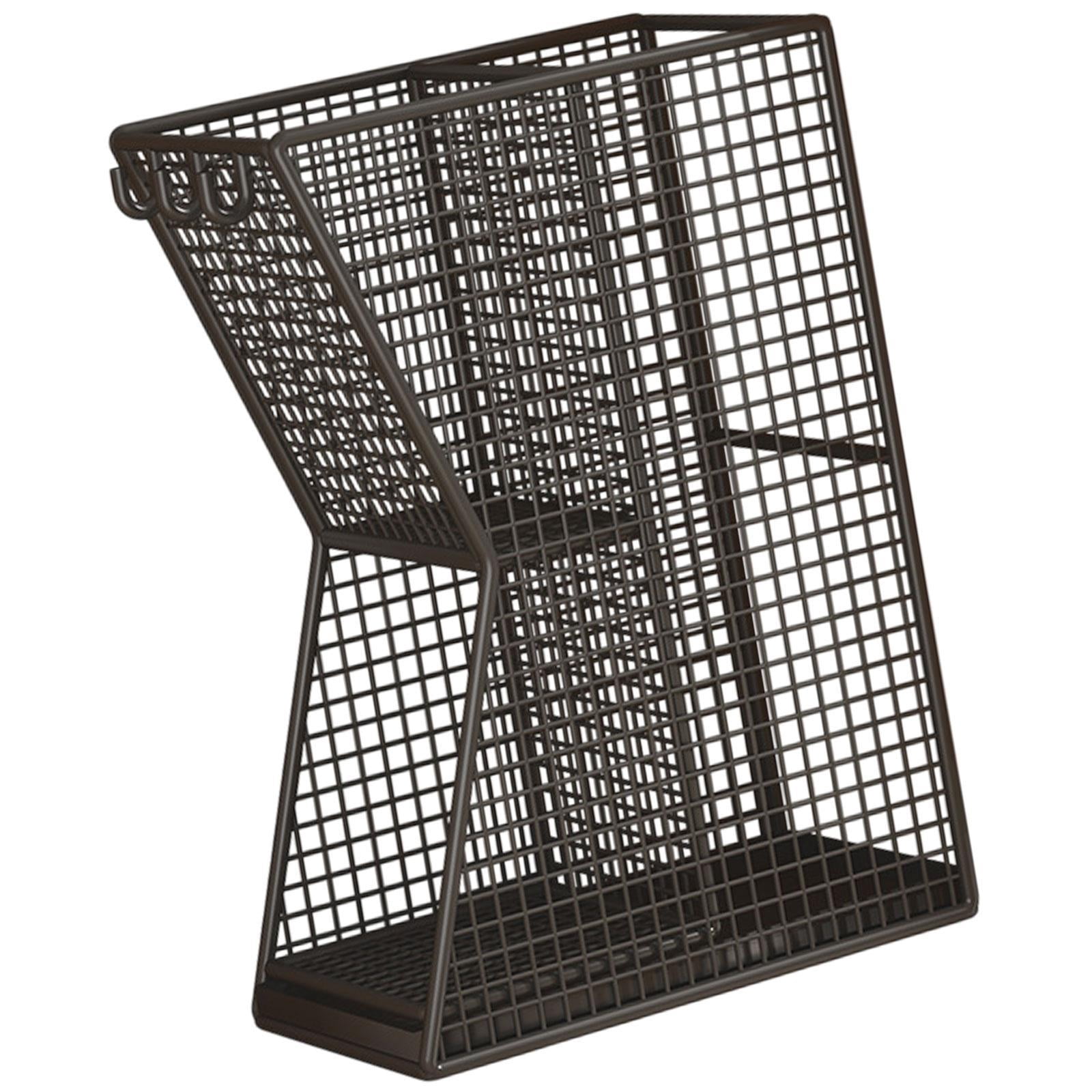 Fancyes Umbrella Rack Storage Bucket Metal Sturdy ,with Removable Drip Tray Umbrella Holder Bin Umbrella Holder for Office Hotel Home black