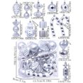 thumbnail image 2 of Christmas Tree Ornament Set 16Pcs Plastic Candy Ball Hanging Ornaments Set Christmas Home Holiday Party Decorations, 2 of 7