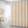 thumbnail image 1 of Cortina de ducha sólida, cortinas de baño de 6 x 6 pies,impermeables de PEVA, Decoración de baño TOMSHOO Camello, 1 of 7