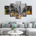 thumbnail image 3 of TISHIRON 5PCS Framed City Skyline Landscape Theme Canvas Wall Art Set,60"x40" Pubs and Bars with Neon Lights Landscape Wall Canvas Art Decor, 3 of 7