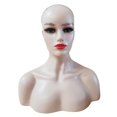 thumbnail image 1 of Cabeza de maniquí de tamaño natural para mujer de 20,5" para pelucas, sombreros, de sol, exhibición de joyería Piel Zulema cabeza de maniquí, 1 of 8