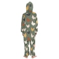thumbnail image 3 of Soft Big Kids Onesie Pajamas Cozy Loose-Fit Jumpsuits for kids with Pockets for Christmas Lounge & Play Cute Colorful Chickens Pattern, 3 of 8