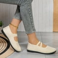 thumbnail image 2 of CAIXAI Walking Shoes Women Wide Toe Box Sneakers Women Lightweight Knit Upper Embroidery Sneakers for Women Non- Sole Adjustable Upper Mary Jane Shoes Women Hands-Free Barefoot Shoe, 2 of 7