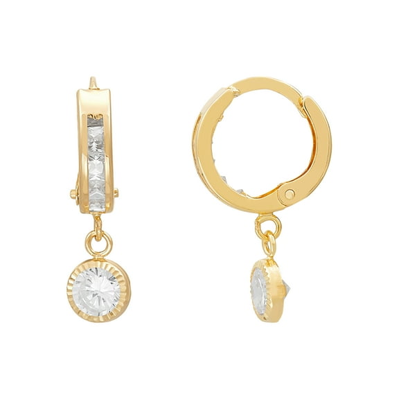 Brilliance Fine Jewelry Cubic Zirconia Earrings in 10K Yellow Gold