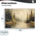 thumbnail image 4 of Stupell Industries Farmhouse Fly Fisher at Misty River White Framed Giclee Art, 24 x 16, by Petals Prints Design, 4 of 8