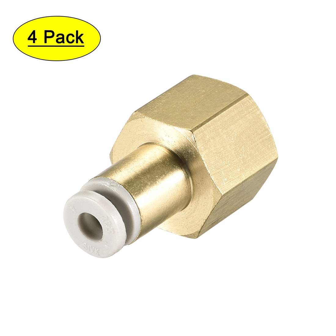 Push to Connect Tubing Fittings 4mm Tubing OD x 1/4 PT Female Straight