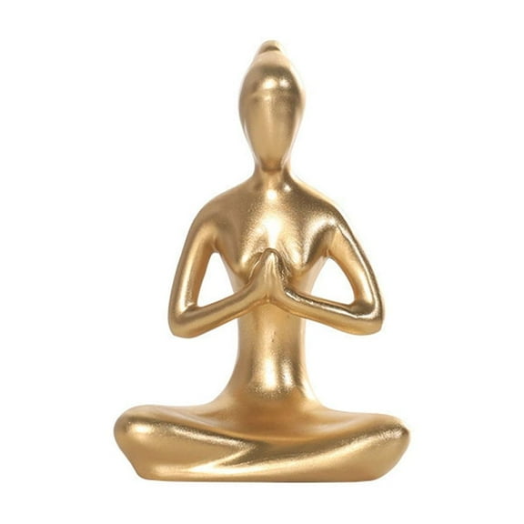 Tizuqe Elegant Yoga Pose Statue Modern Resin Sculpture Nordic Decoration for Shelf or Entryway