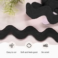 thumbnail image 2 of Rick Rack Trim, 5 Yard 20mm / 0.8 Inch Wave Bending Fringe Trimming Ribbon [Black], 2 of 6