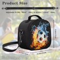 thumbnail image 5 of Jeiento Football Lunch Bag Insulated Cooler Lunch Box with Shoulder Strap Small Bento Tote Bag to Keep Food Cold and Hot Cool Flame Water Lunchbox for Little Boys Girls Toddler, 5 of 6