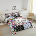 thumbnail image 3 of Erosebridal Cartoon Hummingbird Bedding Sets Queen with Comforter, Flower Floral Patchwork Duvet Insert, REversible 3 Pieces, Microfiber, 3 of 7