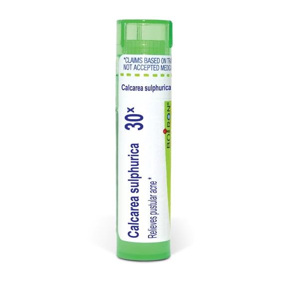 Boiron Calcarea Sulphurica 30X, Homeopathic Medicine for Pustular Acne, 80 Pellets