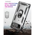 thumbnail image 2 of Dteck Google Pixel 6 Case, Military-Grade Ring Holder Kickstand Drop Tested Shockproof Heavy Duty Cover Case, Silver, 2 of 8