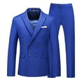 thumbnail image 2 of Horkkom Mens Suits Classic Fit 2 Piece Double Breasted Blazer Dress Pants Suits for Party Wedding and Business, 2 of 8
