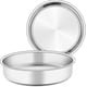 thumbnail image 1 of Juego de 2 moldes para hornear, molde redondo para pasteles de acero inoxidable, saludable kaili Sencillez, 1 of 4