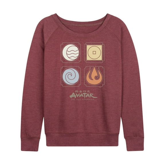 Avatar - The Last Airbender - Nations Symbols - Women's Lightweight French Terry Long Sleeve Shirt