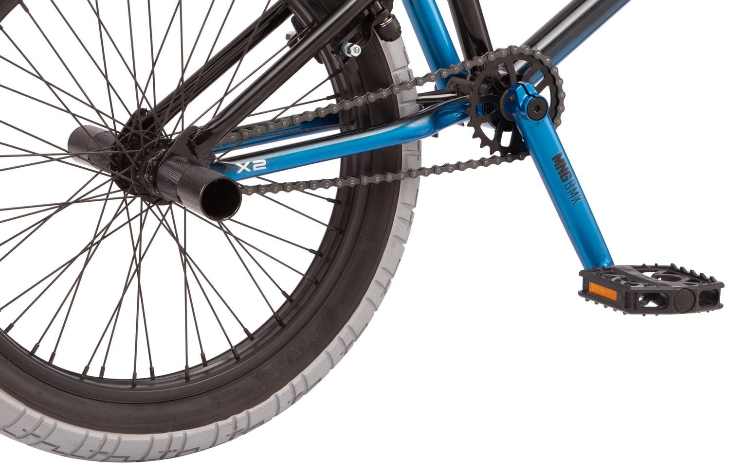 Mongoose Rebel X2 BMX bike, single speed, 20-inch wheels, black