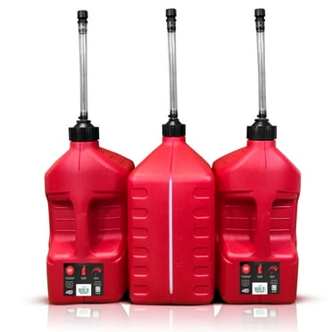 Midwest Can Company 5-Gallon Metal Gas Can with Quick Flow Spout, Red ...