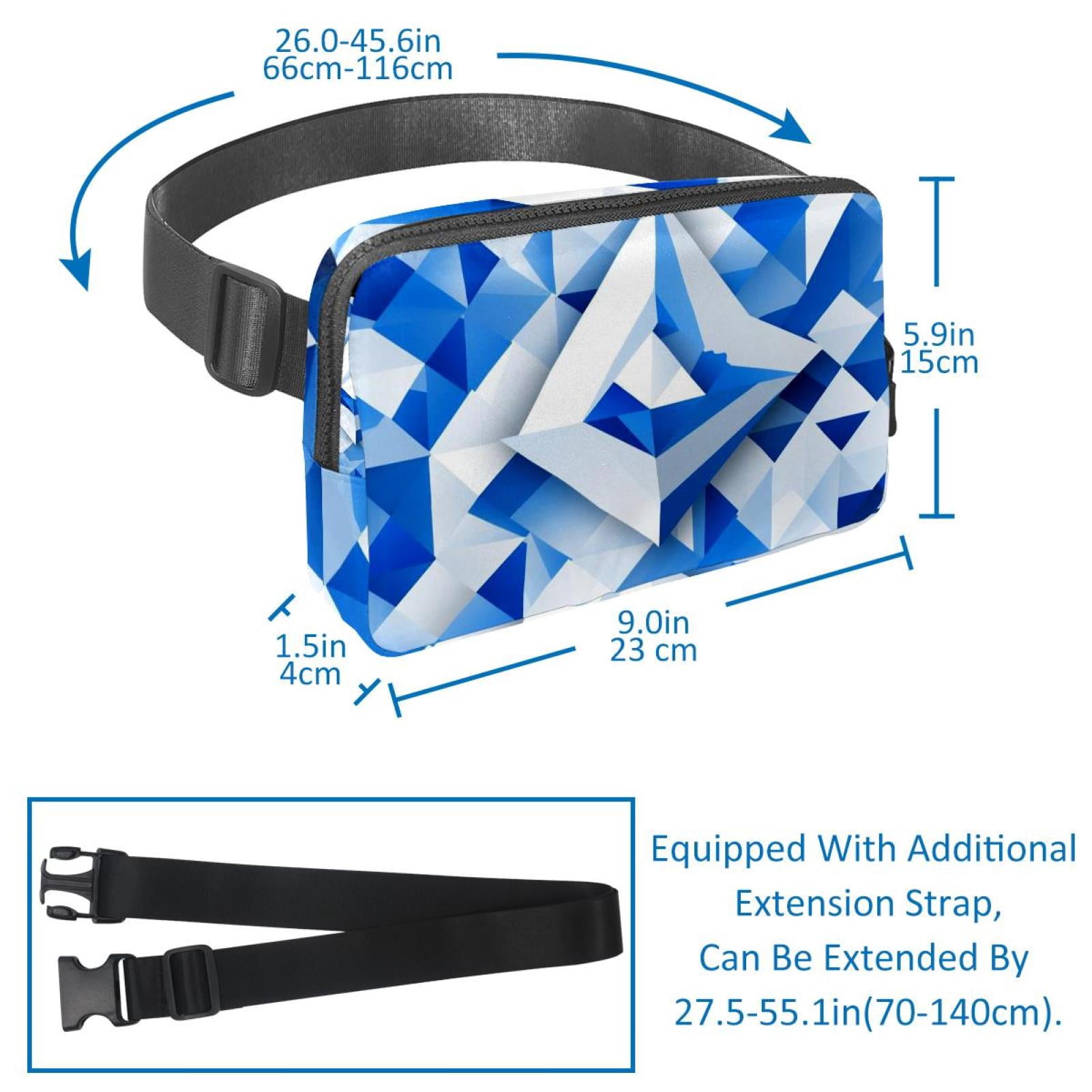 Flag of Israel Lightweight and Adjustable Running Belt Waist Pack Waist Bags for Unisex with Extension Strap