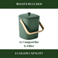 thumbnail image 3 of Bamboozle Astrik 1 Gallon Forest Astrik Kitchen Composting Bin with Reusable Filter, 3 of 8