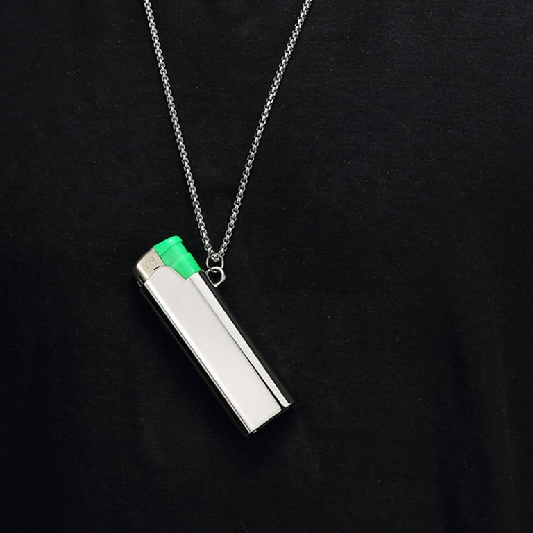 NutEmperor ライターケースnecklace Silver Gold Alloy Lighter Case Hiphop Necklace Lighter Shell