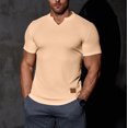 thumbnail image 7 of Dovford Mens Muscle Slim T Shirt V-Neck Longline Henley Shirt Gym Workout Athletic Tee Shirts, 7 of 7