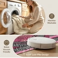 thumbnail image 5 of ODIKA Zebra Pink Motif Striped Border Spotted Center Leopard Print for Playroom, Bedroom, Reading Nook, Pet Friendly & Kids Safe Play, 5 of 7