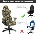 thumbnail image 6 of SCRAWLGOD Camo Forest Pattern Print Gaming Chair Cover with Armrest Cover, Soft Computer Chair Seat Cover Backrest Slipcovers Stretchable Rotating Desk Chair Seat Cushion Protectors, 6 of 7