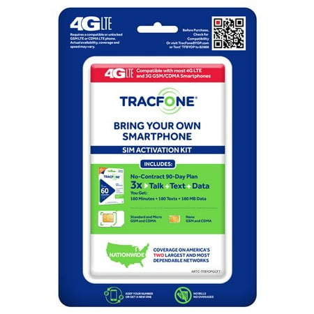 Tracfone Wireless Bring Your Own Smartphone Sim Activation Kit