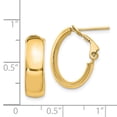 thumbnail image 2 of Beautiful Leslie's 14K 6mm High Polished Oval Omega Hoop Earrings, 2 of 2