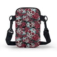 thumbnail image 2 of HELLHERO Mexican Sugar Skulls Messenger Bag with with Adjustable Strap Crossbody Sling Bag Trendy Polyester, 2 of 7