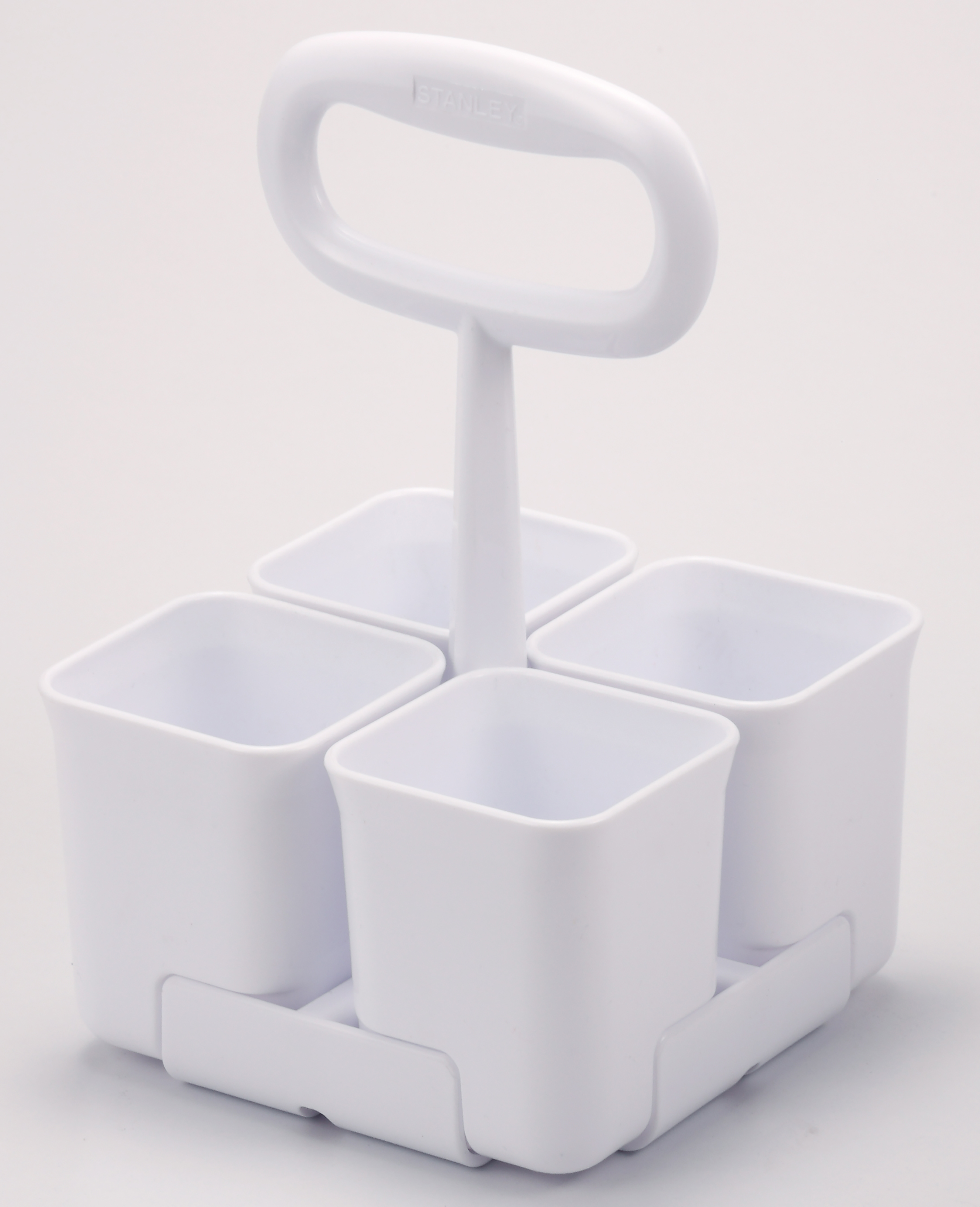 Stanley Removable Four Cup Kid Scissor and Art Caddy, White