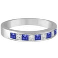 thumbnail image 2 of Princess-Cut Tanzanite and White Diamond Ring 14k White Gold (0.75ct), 2 of 3